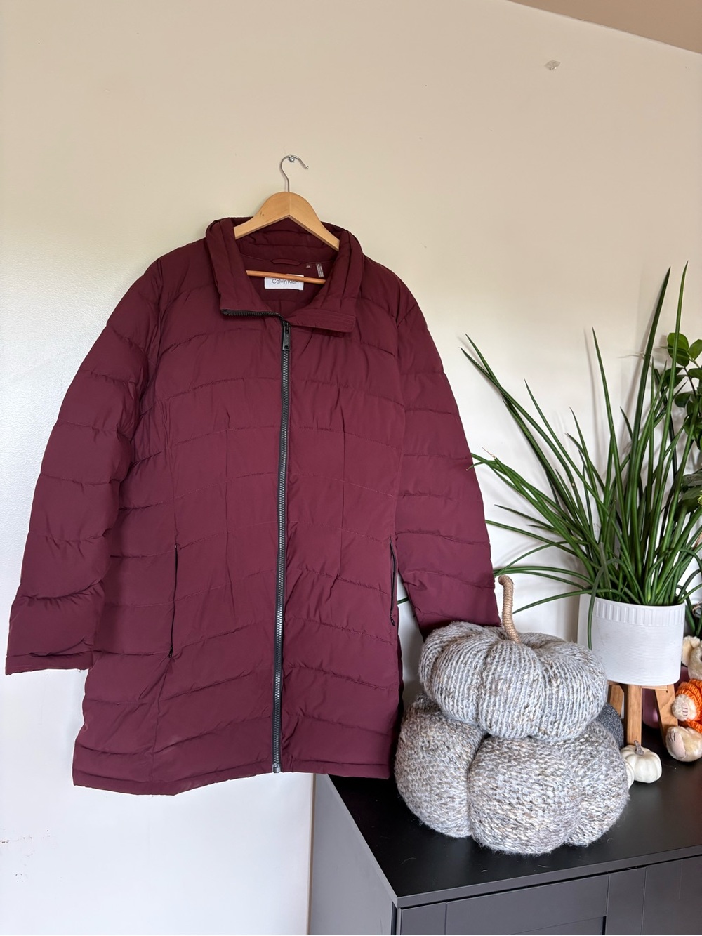 Cozy Women's Burgundy Puffer Coat